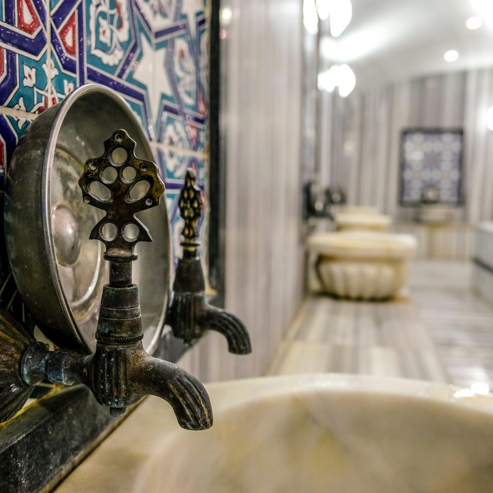 Old,Turkish,Bath,And,Authentic,Faucet